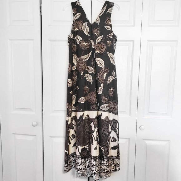 Anthropologie Floreat Linen Lyocell Floral Maxi Fress - Picture 3 of 7